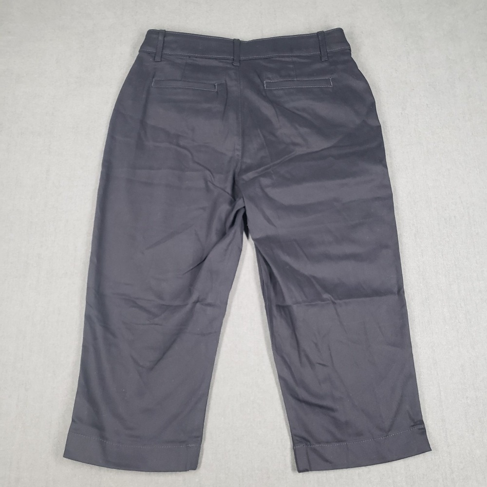 St Johns Bay Capri Womens Size 8 Black Cotton‎ Blend